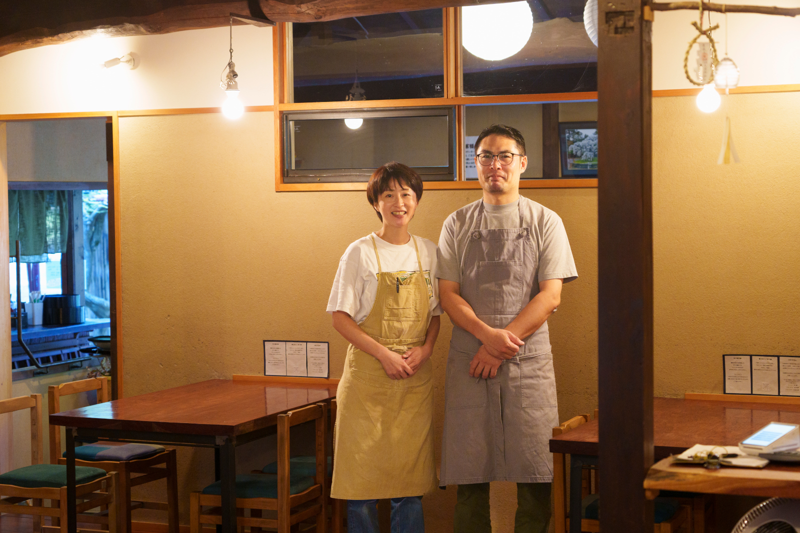 京都市西京区大原野にある本格手打ち蕎麦の名店「そば切りこごろ」店主の久井さんご夫妻