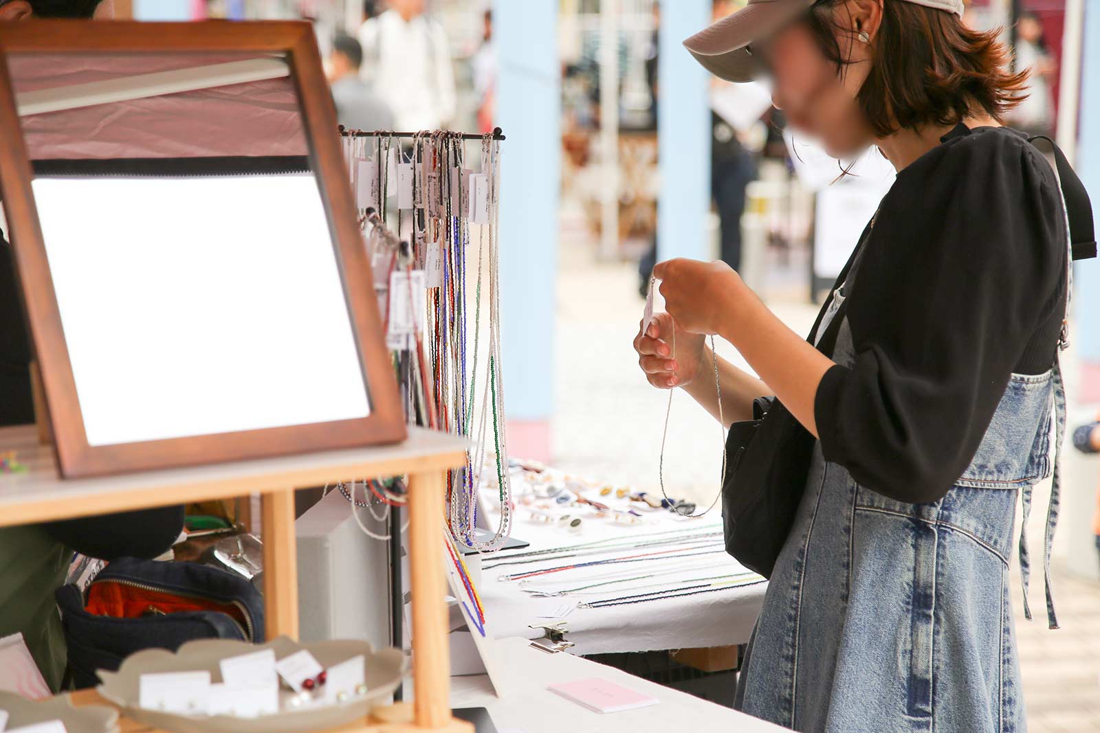 ハンドメイド雑貨「ave kago」ブースの様子