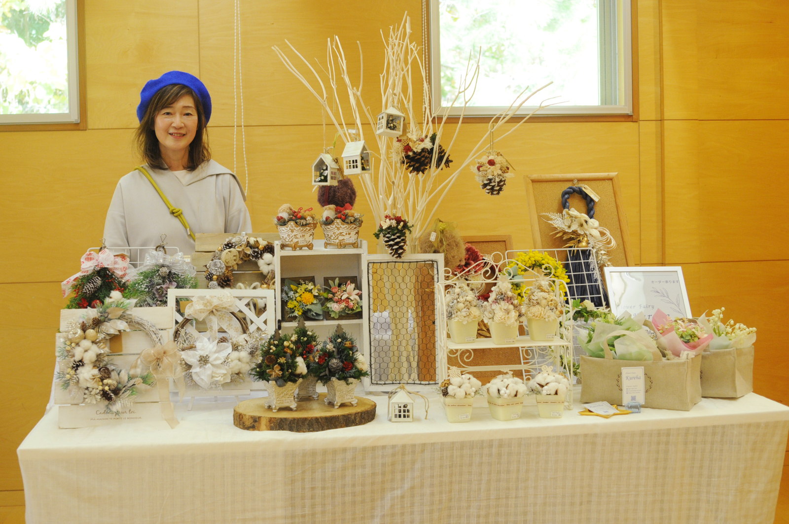 シャレール東豊中の新たな試み「マルシェ・ツクル・ゼミ」イベント「どんぐりまるしぇinぼん・しゃれーる」の出店者「Flower Fairy Kureha」