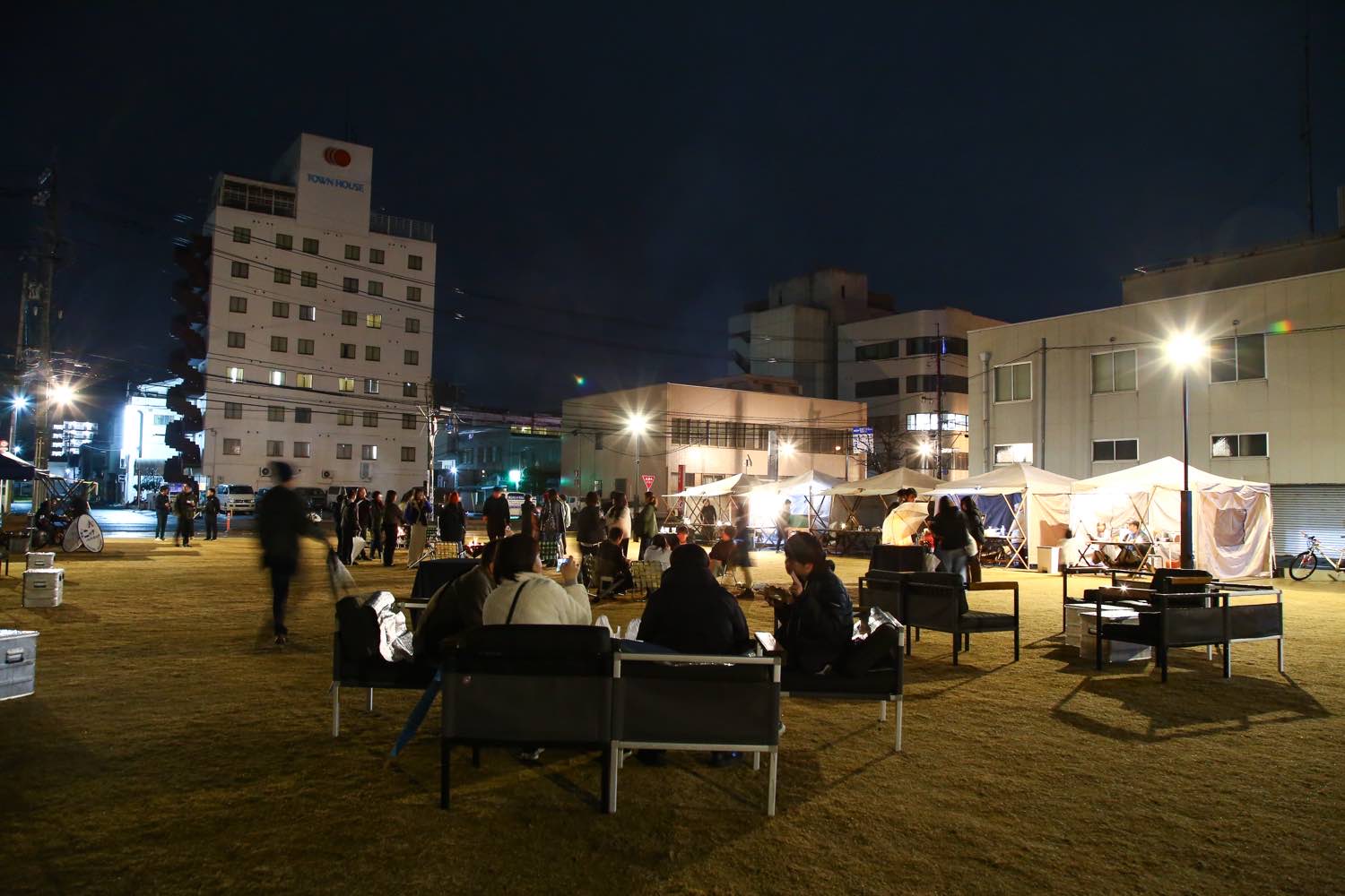 夜のTAKIBIトライアルの模様