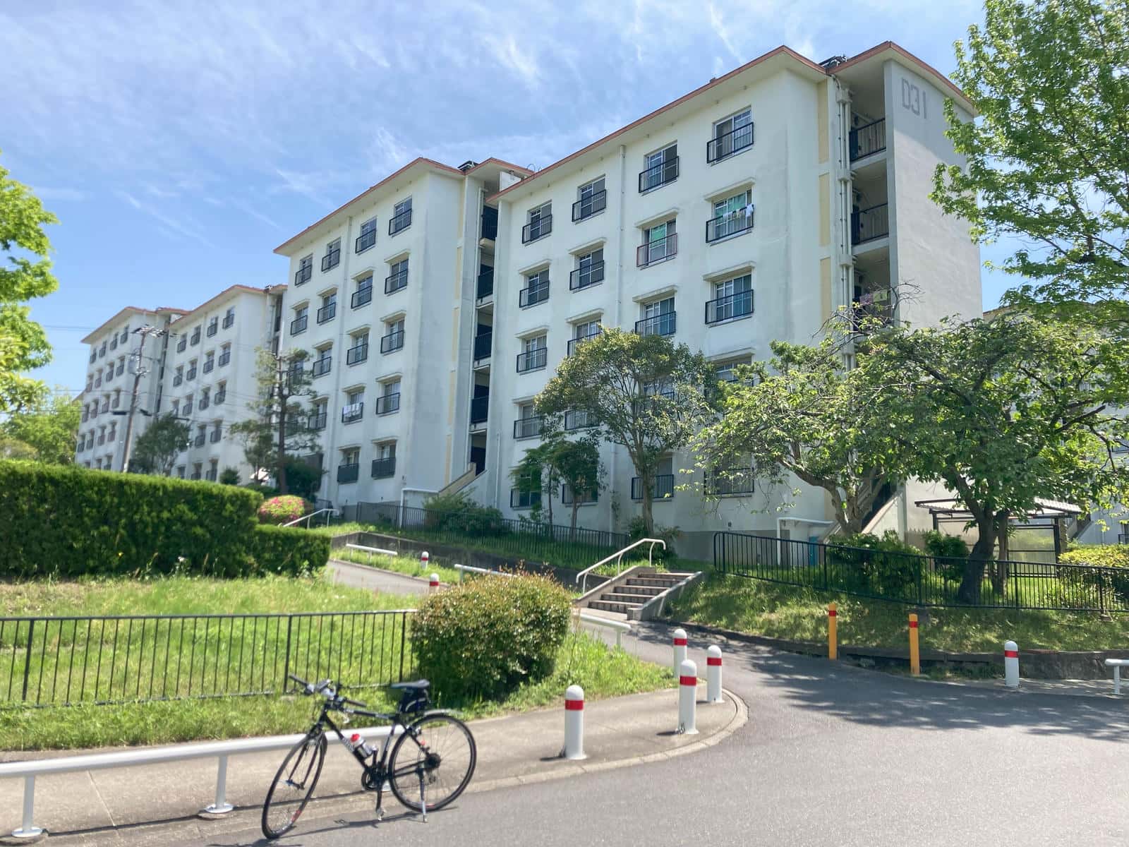 自転車と団地