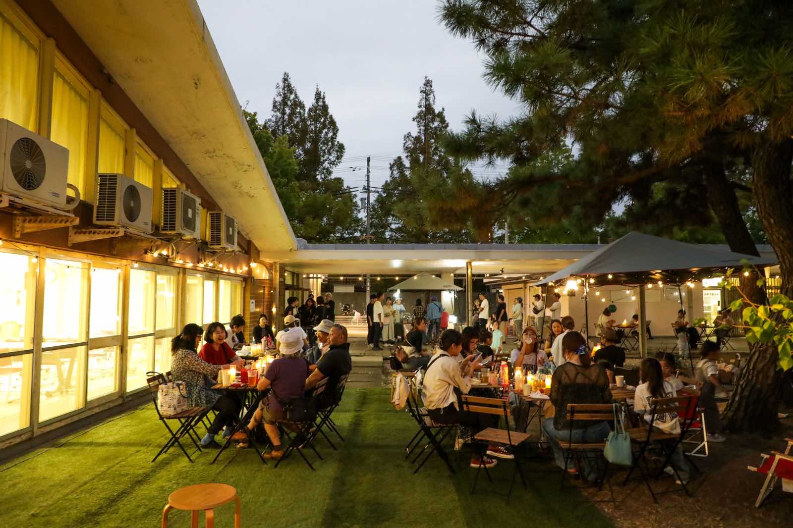 ビアガーデンの様子