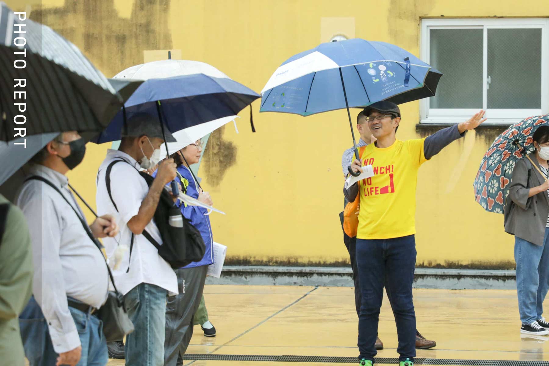 中登美第3団地を案内するけんちんさん